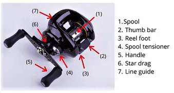 parts of baitcaster reel